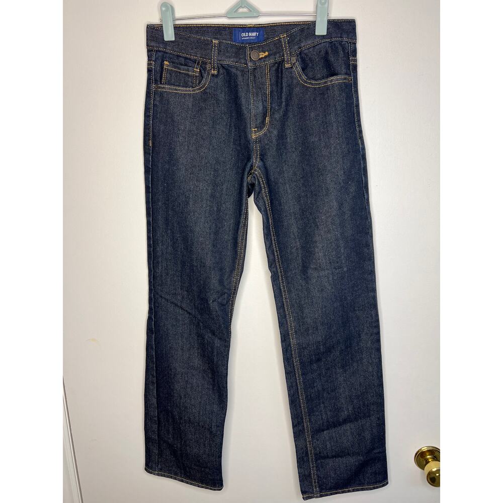 Womens Old Navy Dark Denim Jeans Size 14 Straight - Picture 1 of 8
